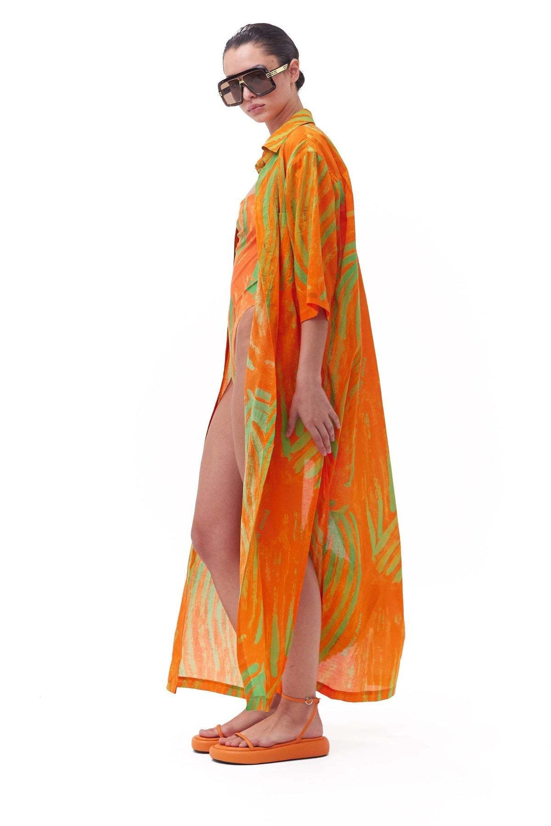 SIMON MILLER  Orange Leaf Dress Veronique Luxury Collections