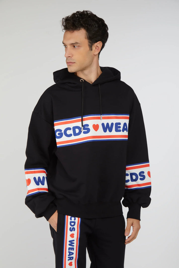 Gcds logo-print cotton hoodie Veronique Luxury Collections