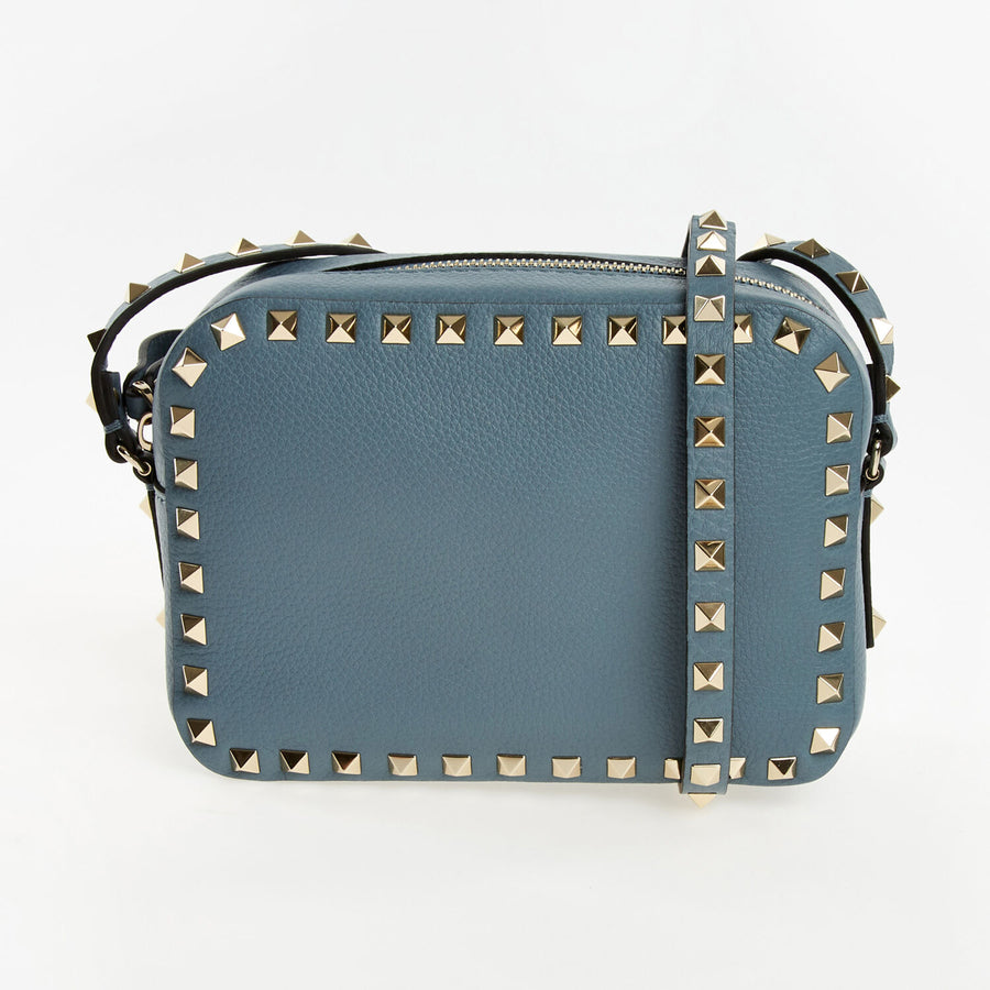 VALENTINO GARAVANI  Blue Studded Cross Body Bag Veronique Luxury Collections