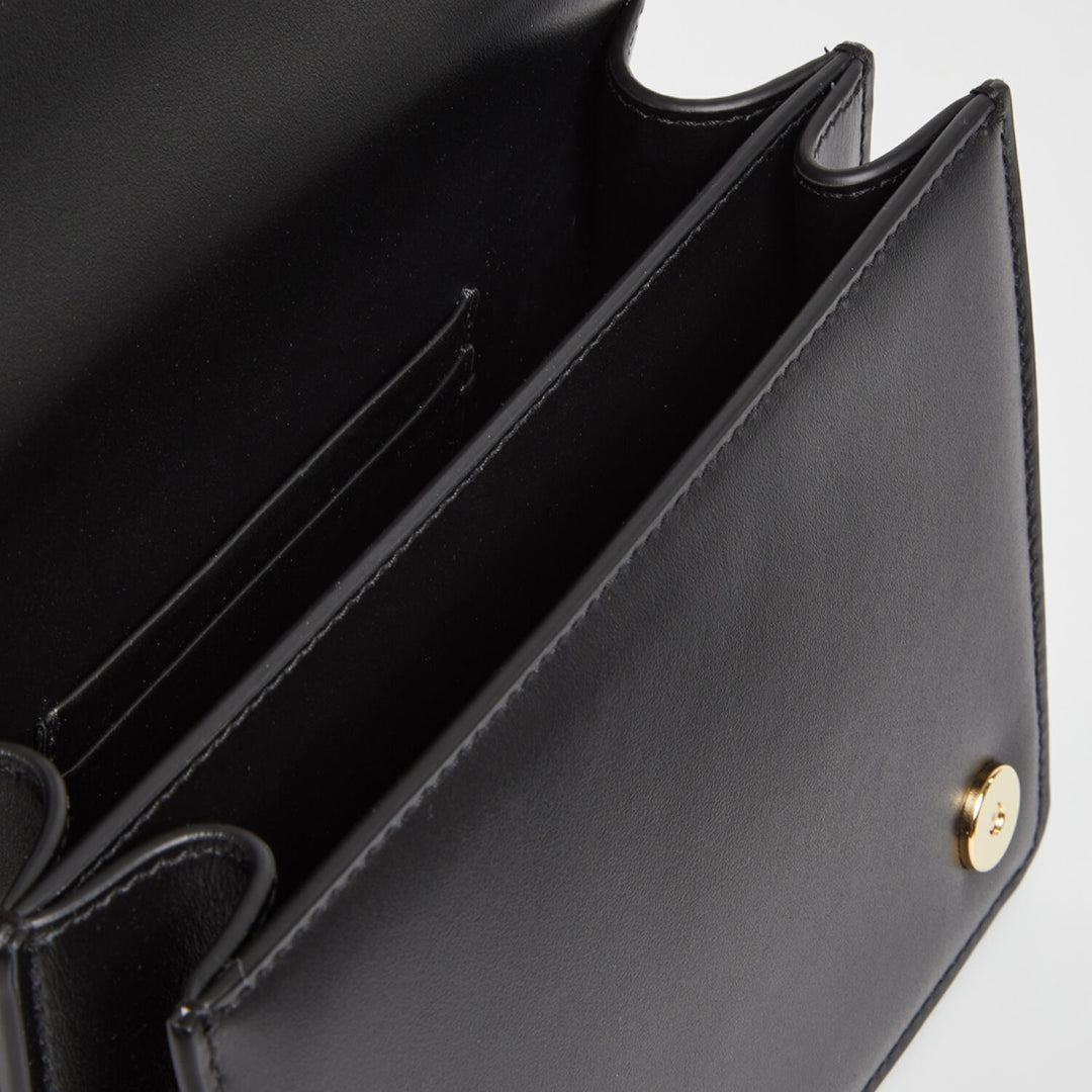 DOLCE & GABBANA  Black Leather Millennials Cross Body Bag Veronique Luxury Collections