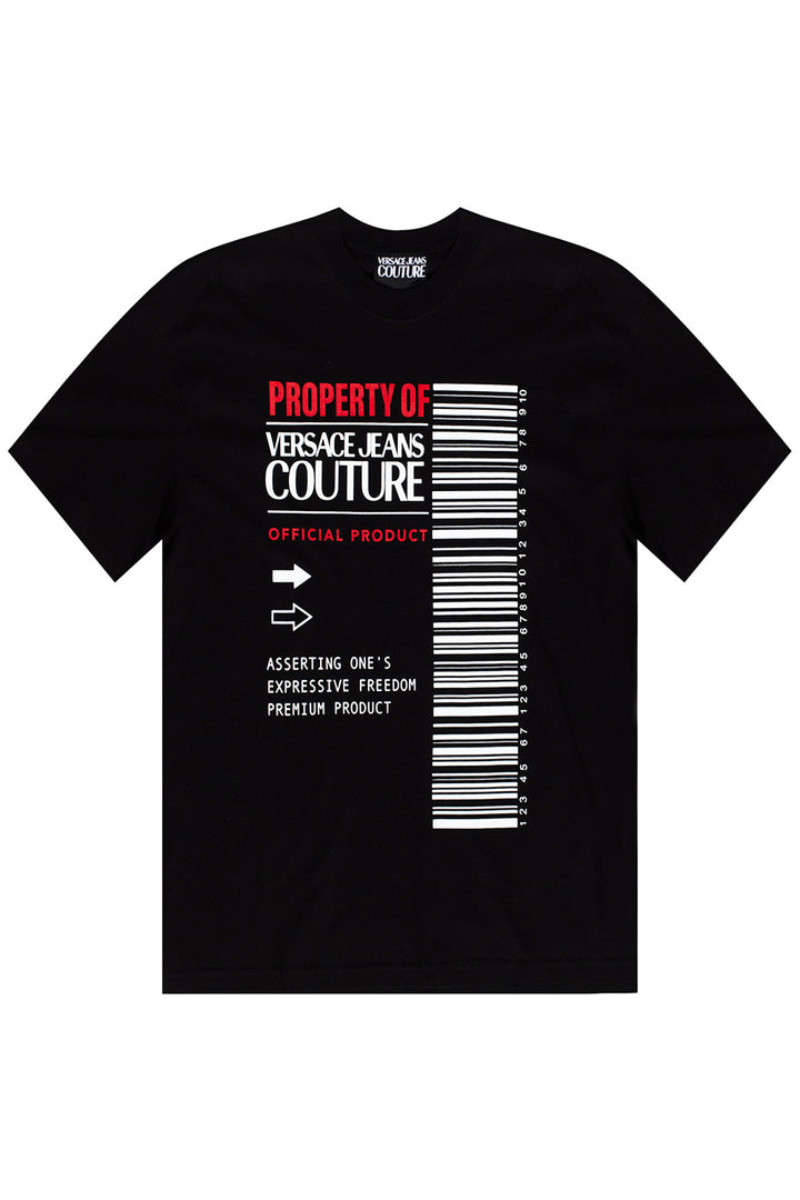 VERSACE JEANS COUTURE VERSACE JEANS COUTURE BLACK PRINTED T-SHIRT Veronique Luxury Collections