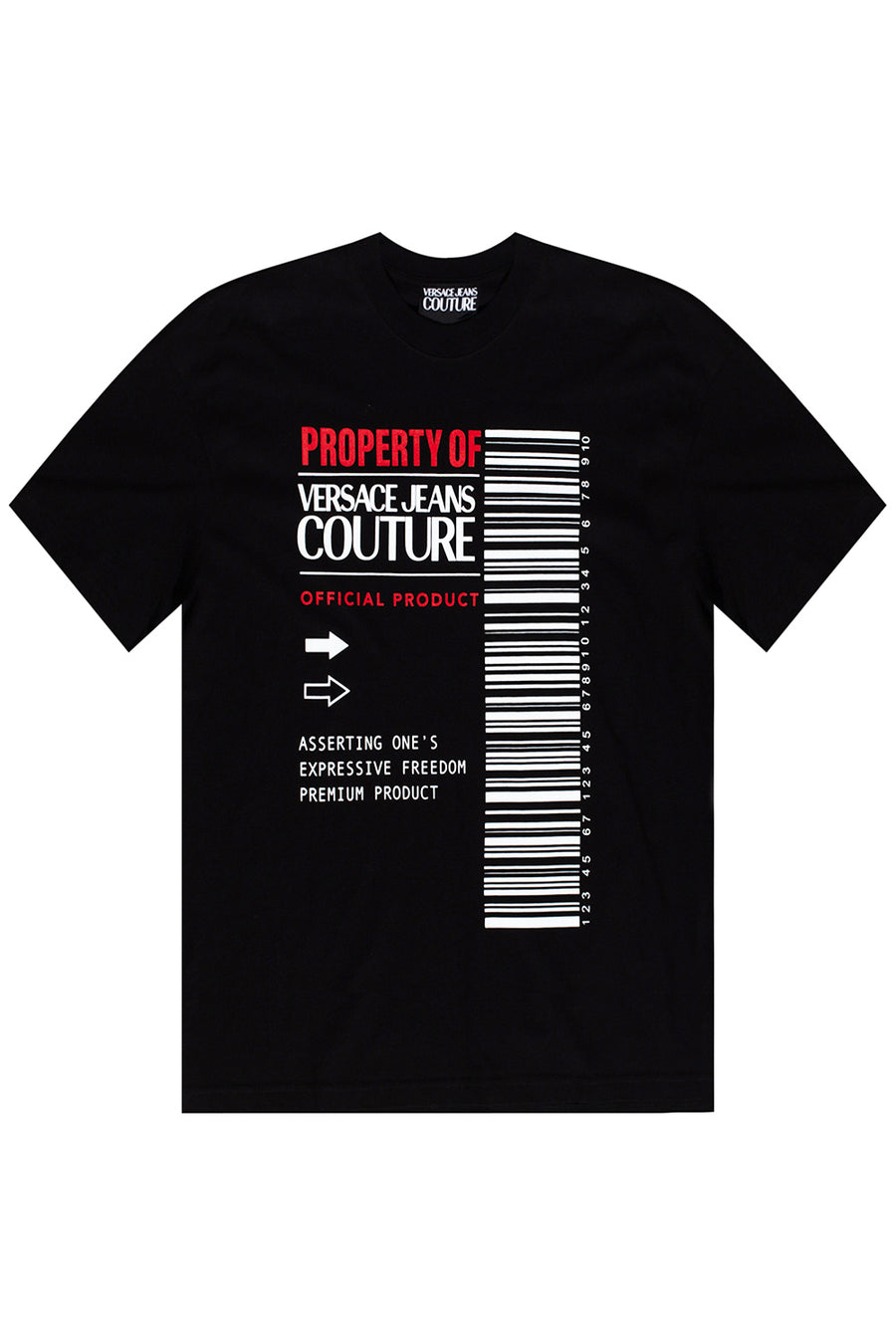 VERSACE JEANS COUTURE VERSACE JEANS COUTURE BLACK PRINTED T-SHIRT Veronique Luxury Collections