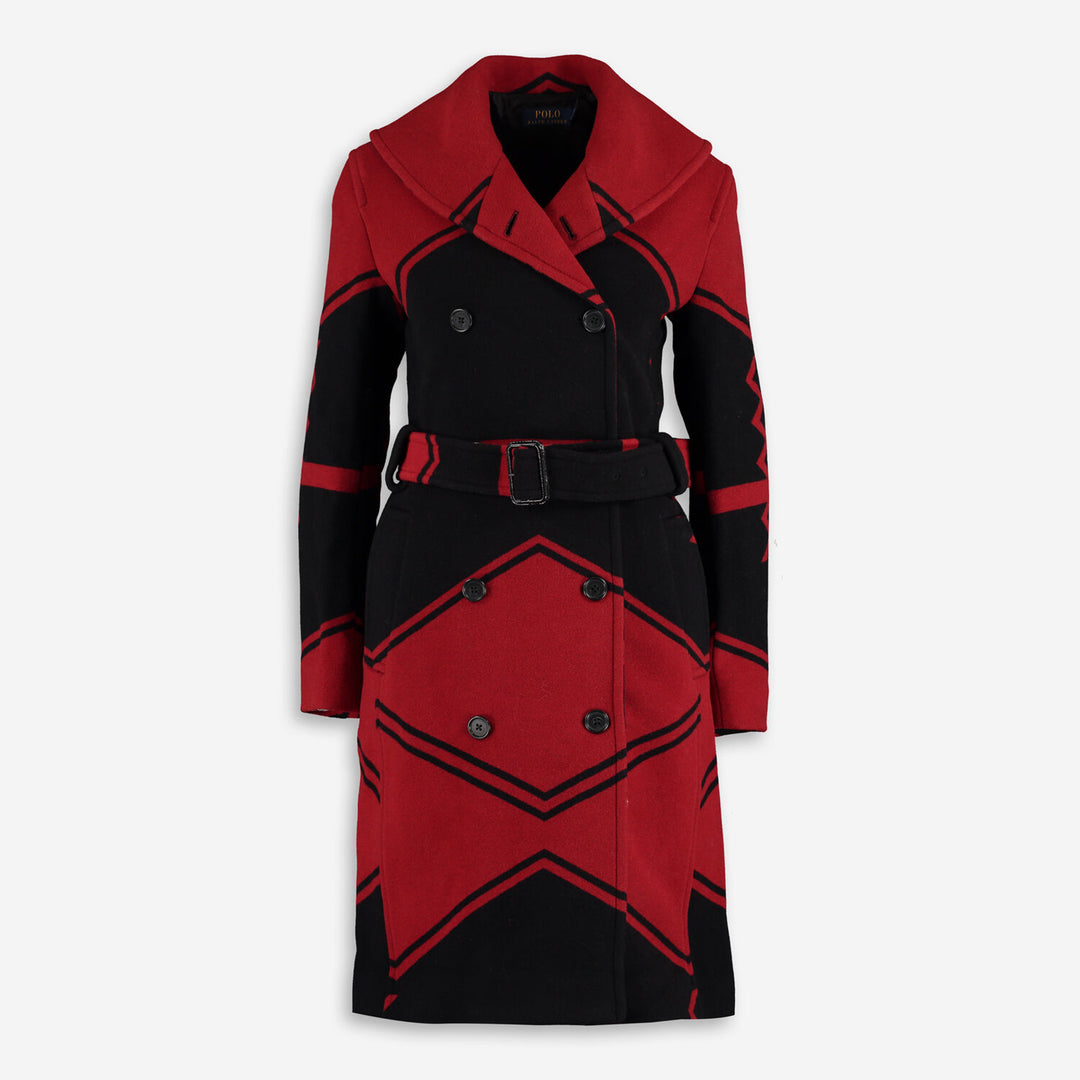 POLO RALPH LAUREN  Red Wool Infused Overcoat Veronique Luxury Collections