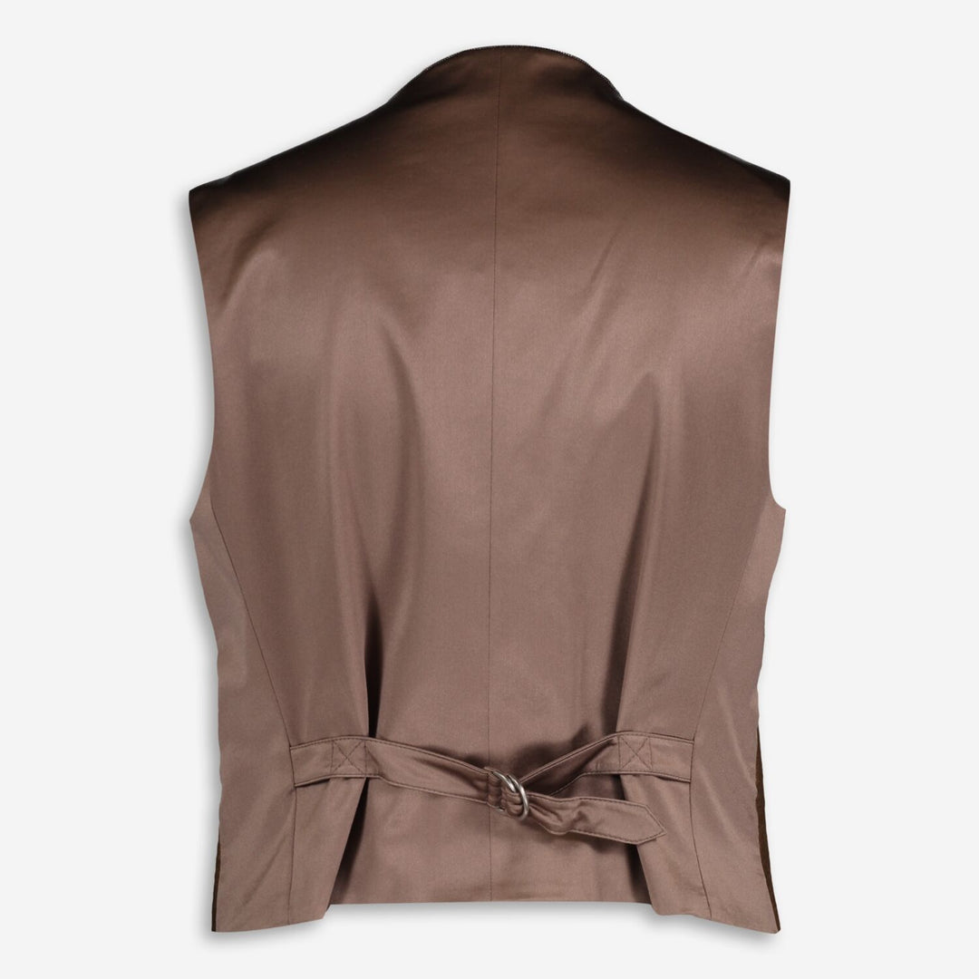 BRUNELLO CUCINELLI  Brown Ponyskin Waistcoat Veronique Luxury Collections
