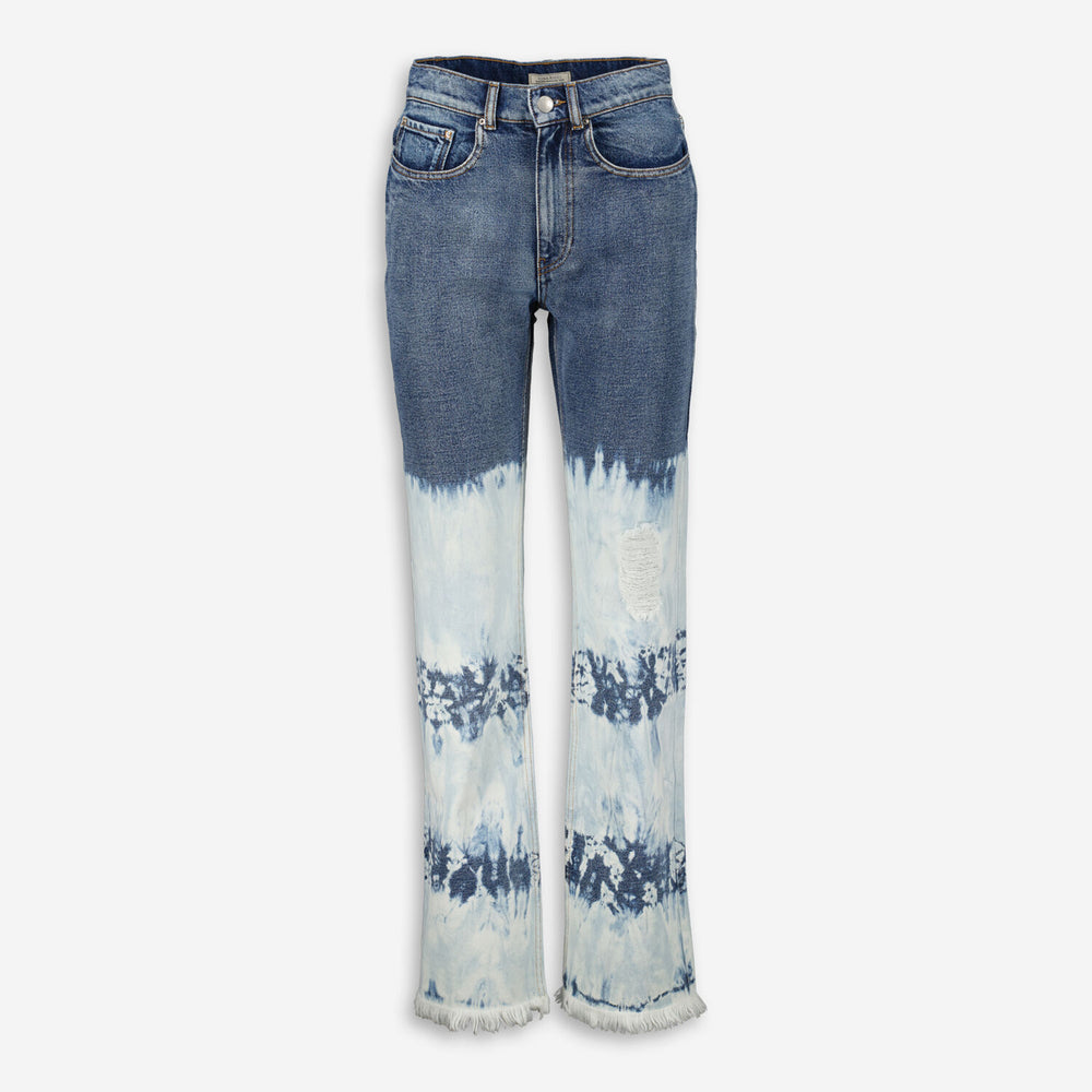NINA RICCI  Navy Tie Dye Straight Jeans Veronique Luxury Collections