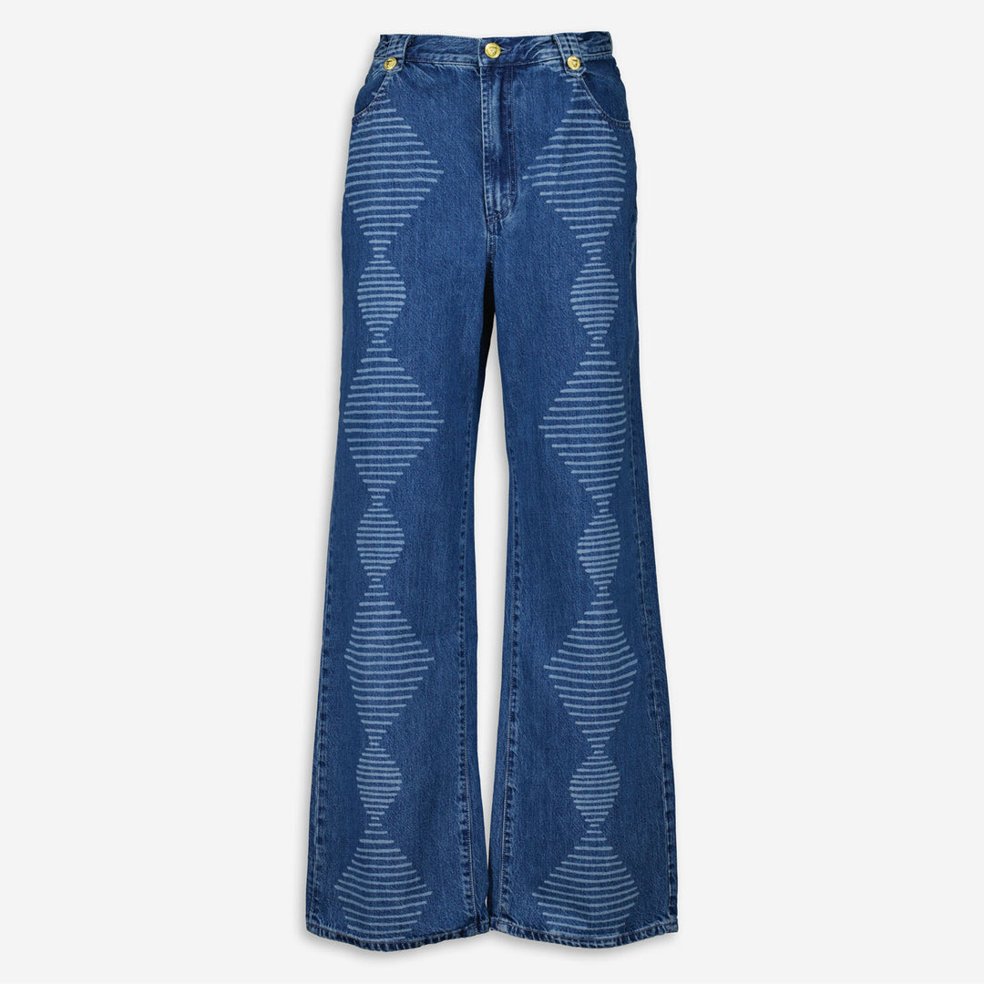HAYLEY MENZIES  Blue Diamond Wide Leg Jeans Veronique Luxury Collections
