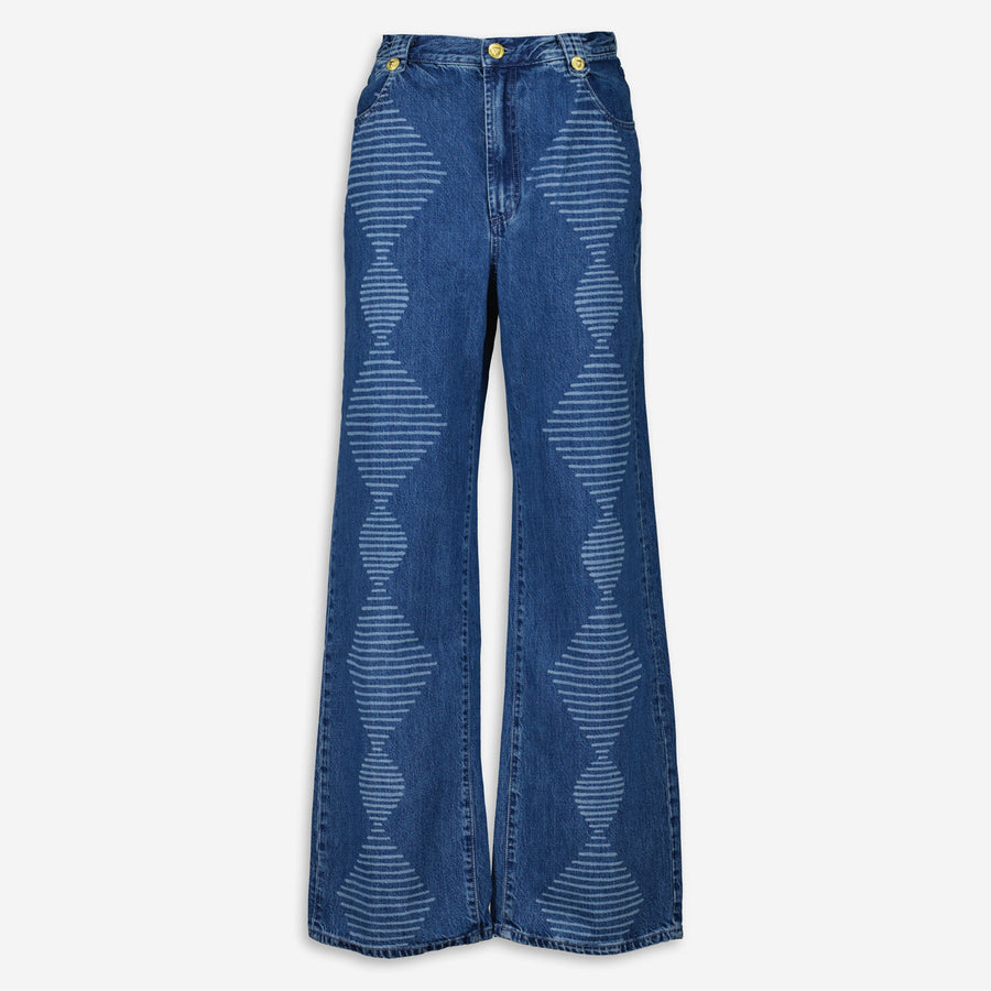 HAYLEY MENZIES  Blue Diamond Wide Leg Jeans Veronique Luxury Collections