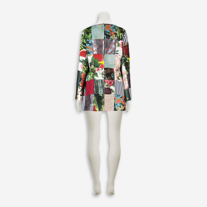 DOLCE & GABBANA  Multicolour Patchwork Dress Veronique Luxury Collections