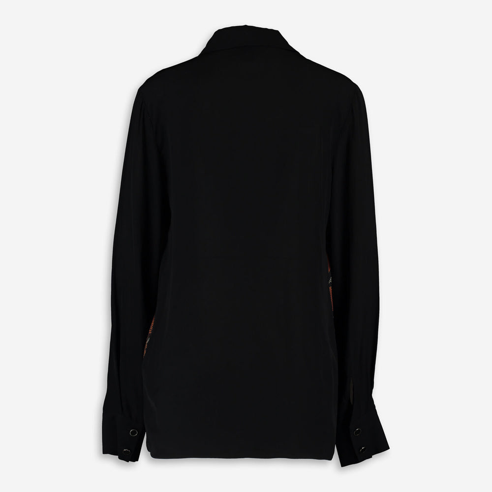 JUST CAVALLI  Black & Brown Patterned Blouse Veronique Luxury Collections