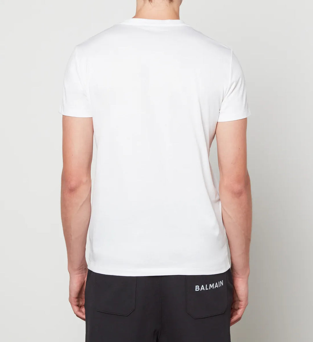 BALMAIN White Logo T Shirt Veronique Luxury Collections