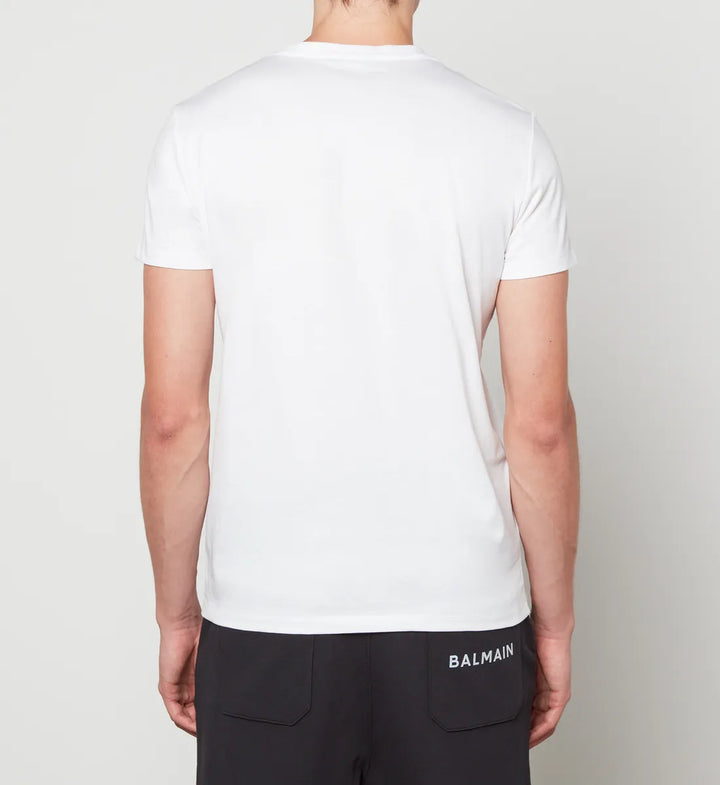 BALMAIN White Logo T Shirt Veronique Luxury Collections