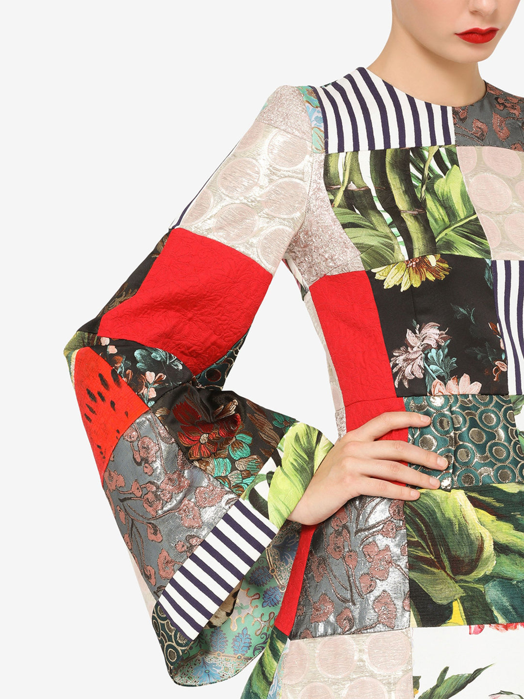 DOLCE & GABBANA  Multicolour Patchwork Dress Veronique Luxury Collections