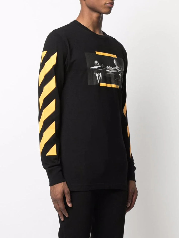 Off-White Caravaggio-print cotton sweatshirt Veronique Luxury Collections