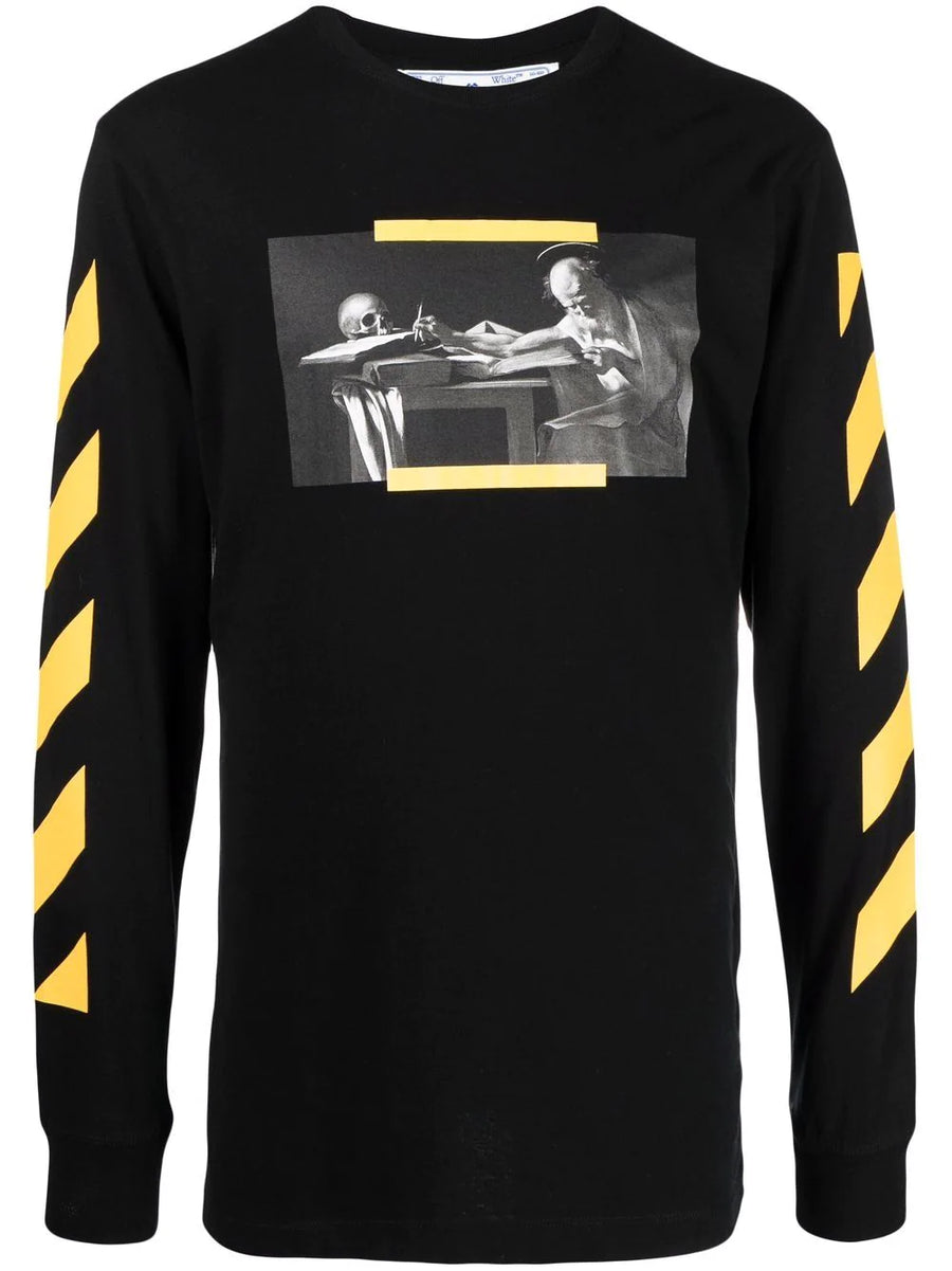 Off-White Caravaggio-print cotton sweatshirt Veronique Luxury Collections