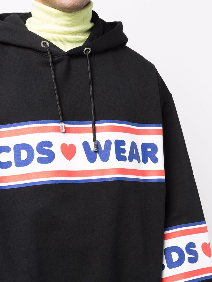 Gcds logo-print cotton hoodie Veronique Luxury Collections