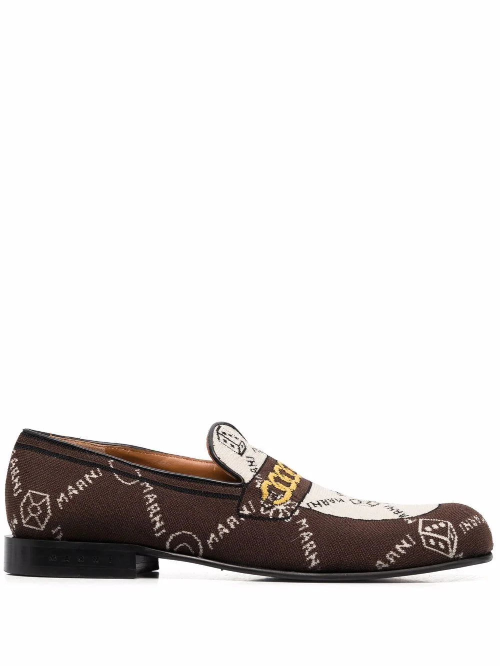MARNI  Brown Monogram Loafers Veronique Luxury Collections