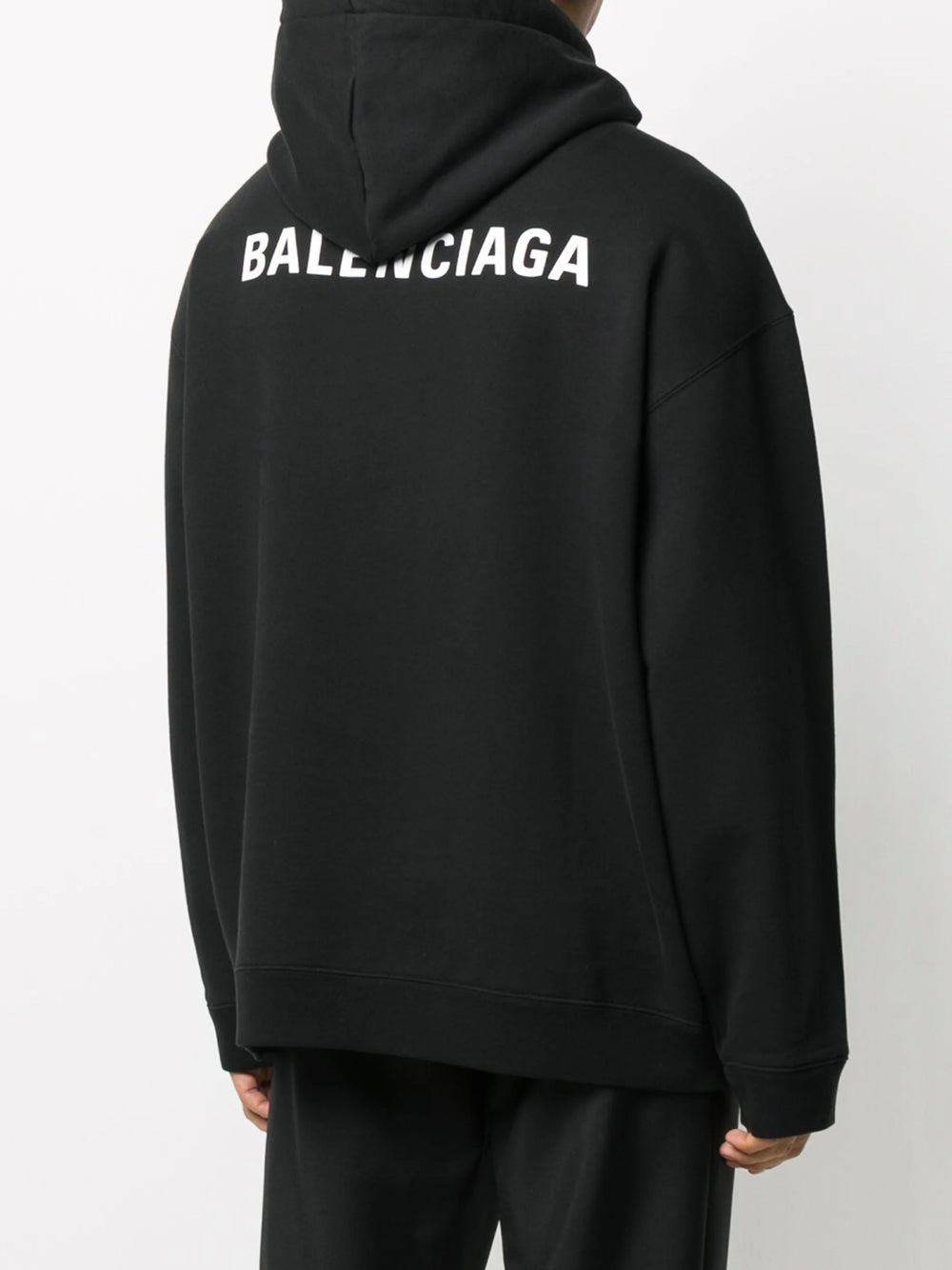 BALENCIAGA  Black Logo Hoodie Veronique Luxury Collections