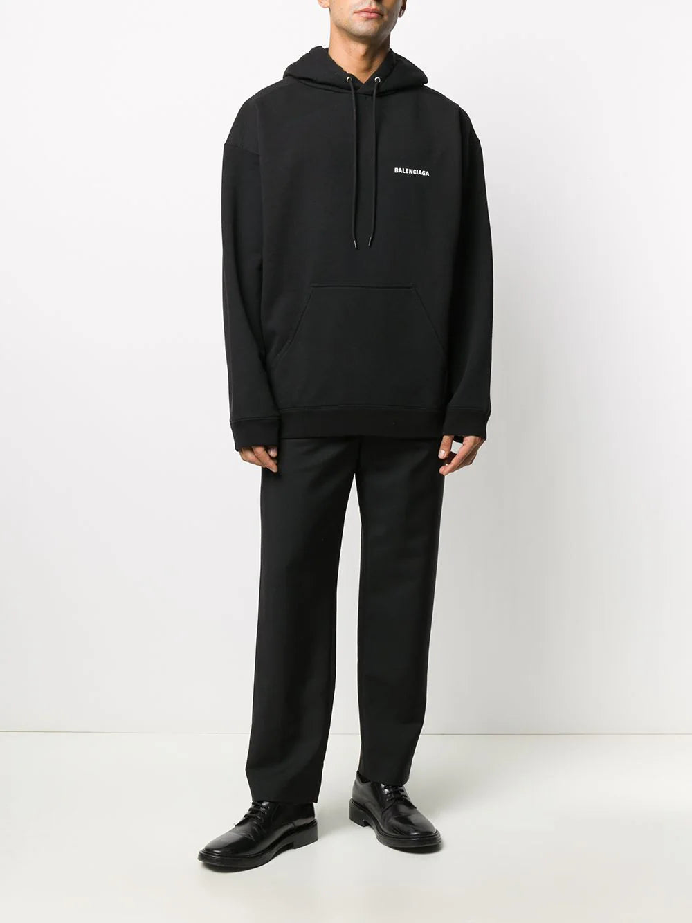 BALENCIAGA  Black Logo Hoodie Veronique Luxury Collections