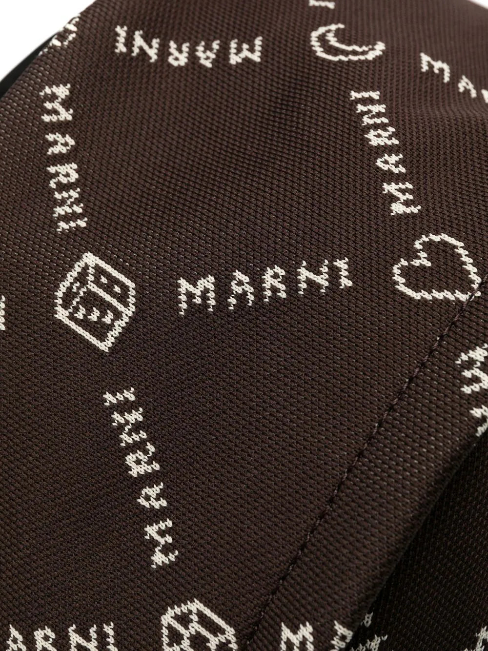 MARNI  Brown Monogram Backpack Veronique Luxury Collections