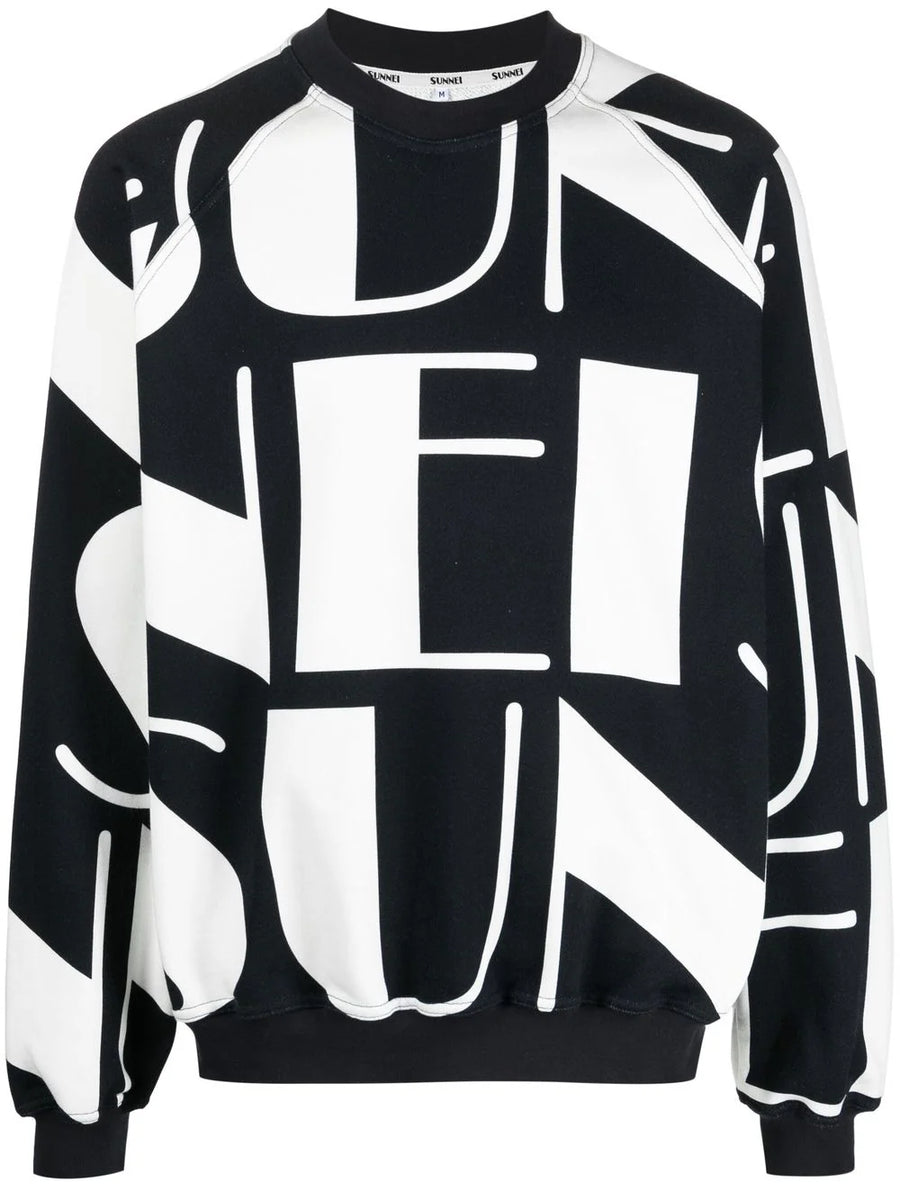 Sunnei logo-print long-sleeve sweatshirt Veronique Luxury Collections