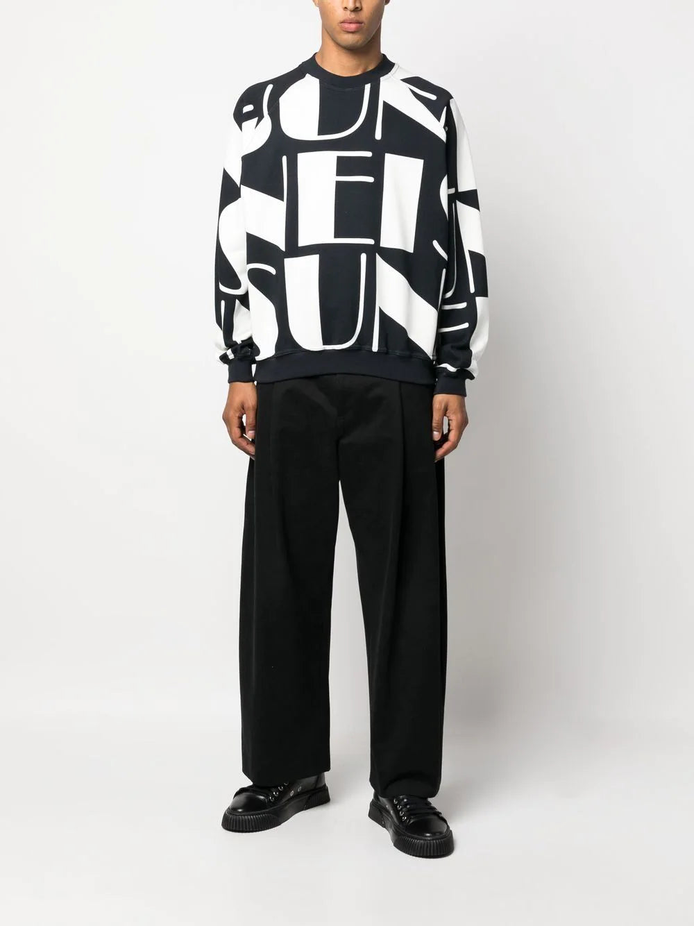 Sunnei logo-print long-sleeve sweatshirt Veronique Luxury Collections