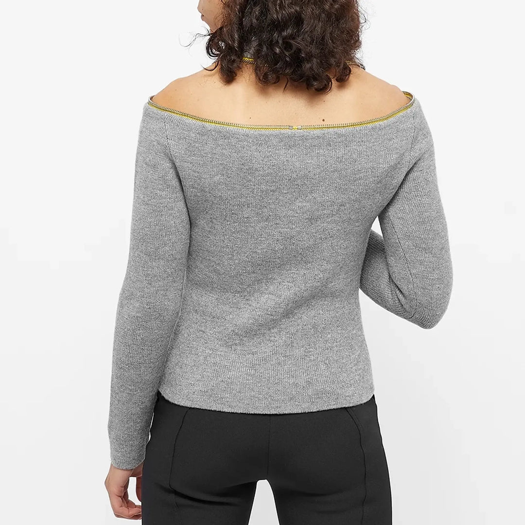 COPERNI  Grey Woollen Top Veronique Luxury Collections