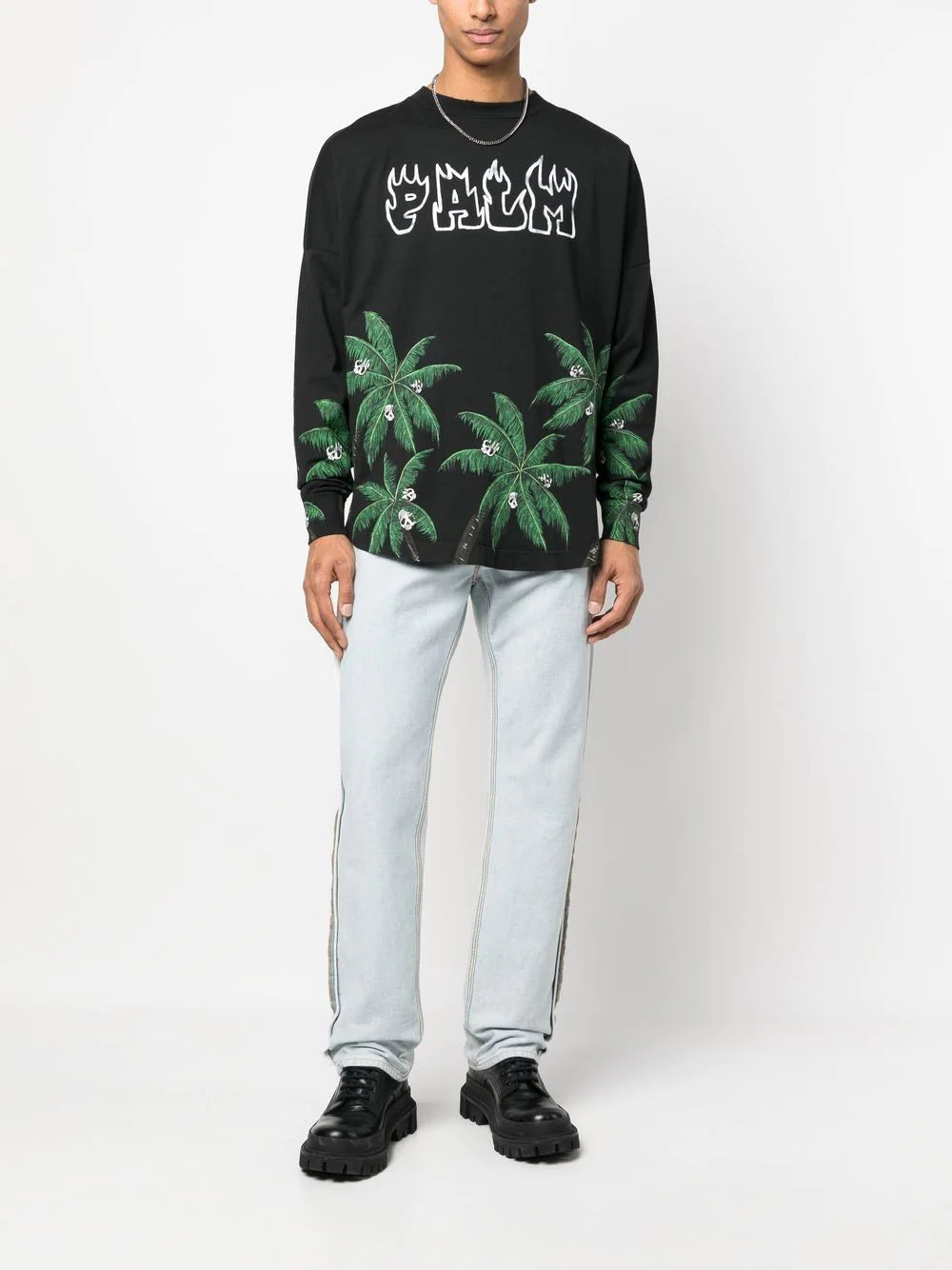 Palm Angels Palms&Skull logo-print sweatshirt Veronique Luxury Collections