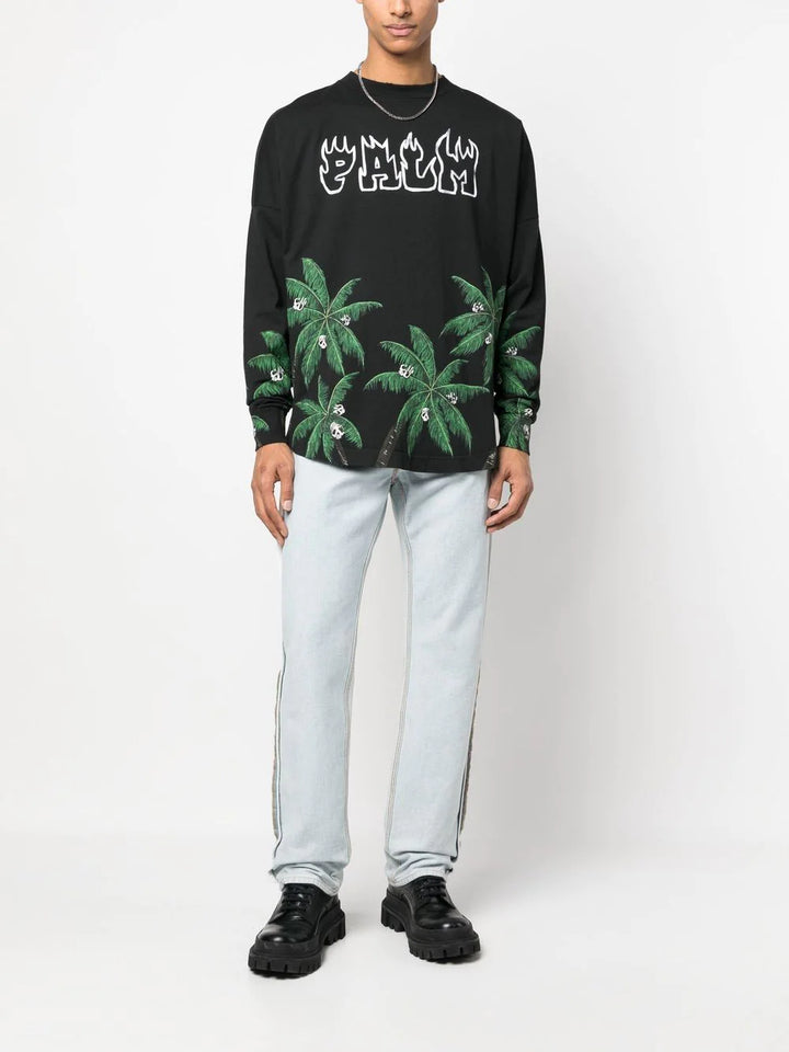 Palm Angels Palms&Skull logo-print sweatshirt Veronique Luxury Collections