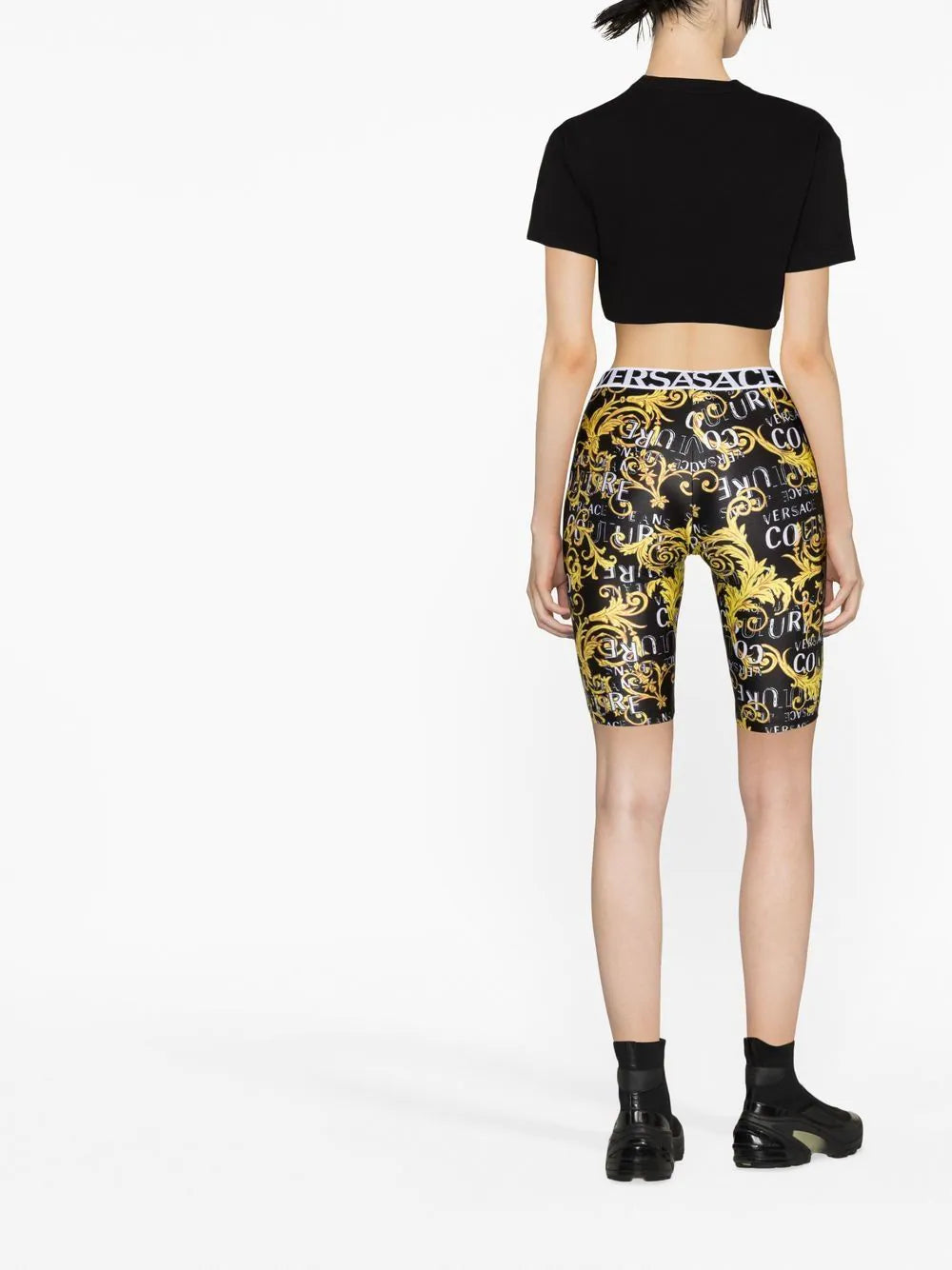 Versace Jeans Couture  baroque-print cycling Veronique Luxury Collections