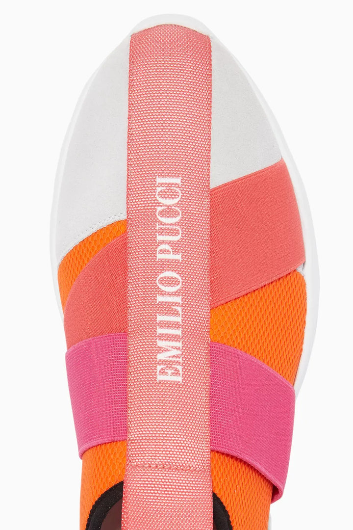 EMILIO PUCCI  Multicolured Suede Panel Trainers Veronique Luxury Collections