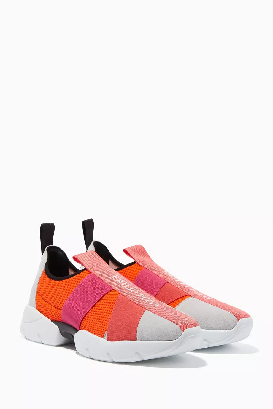 EMILIO PUCCI  Multicolured Suede Panel Trainers Veronique Luxury Collections