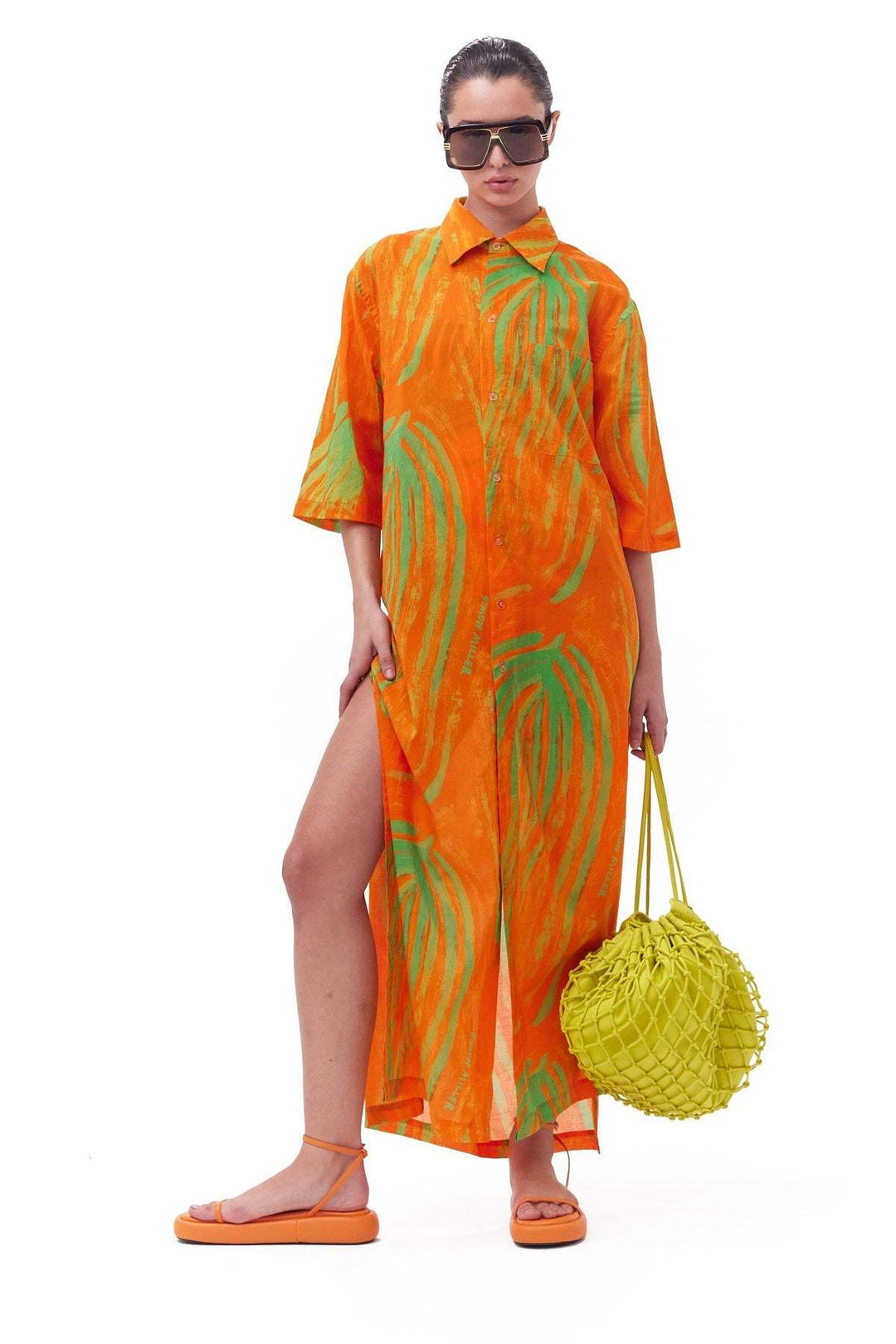 SIMON MILLER  Orange Leaf Dress Veronique Luxury Collections
