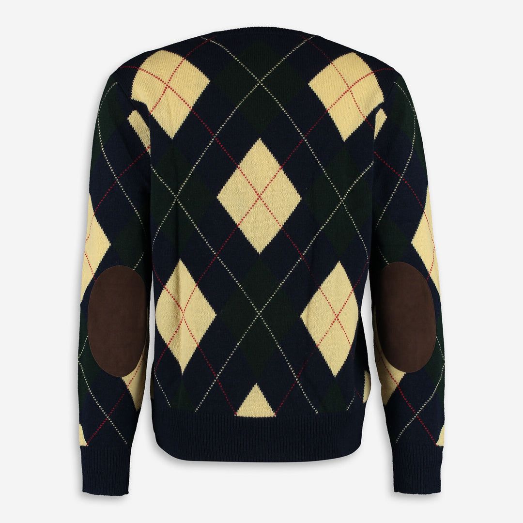 POLO RALPH LAUREN  Navy Wool Diamond Jumper Veronique Luxury Collections