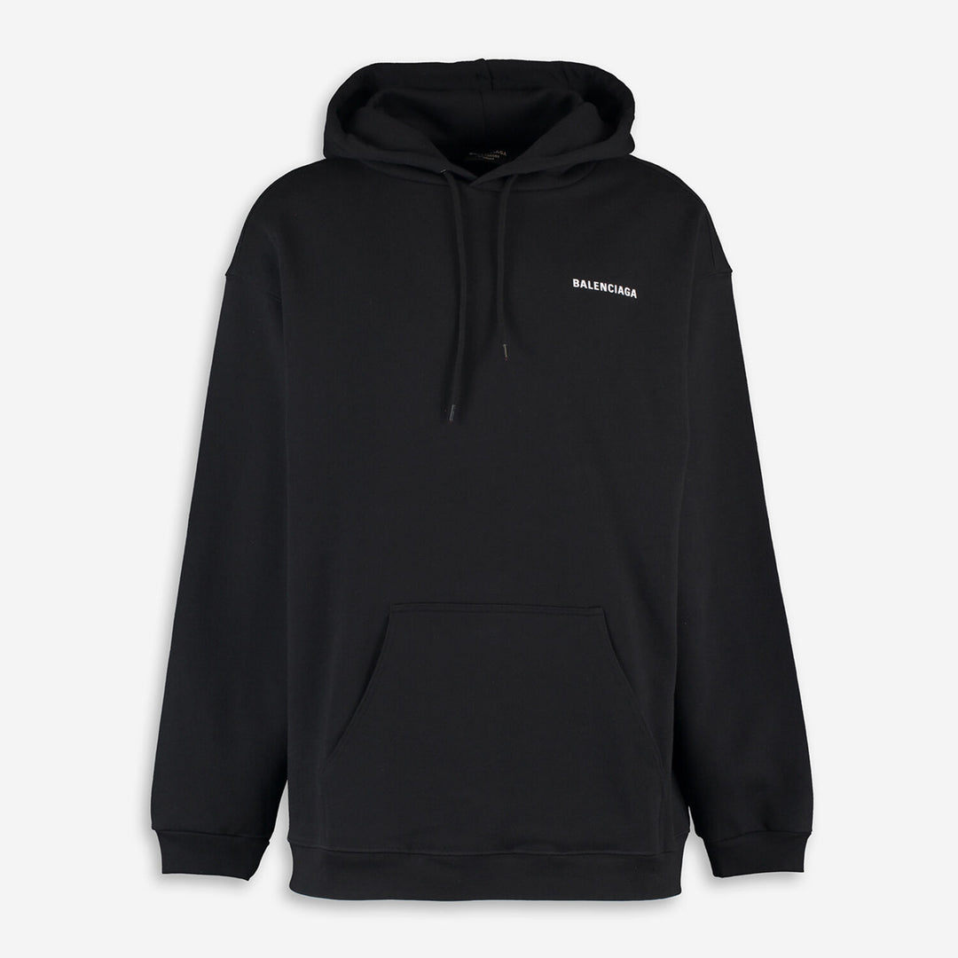 BALENCIAGA  Black Logo Hoodie Veronique Luxury Collections