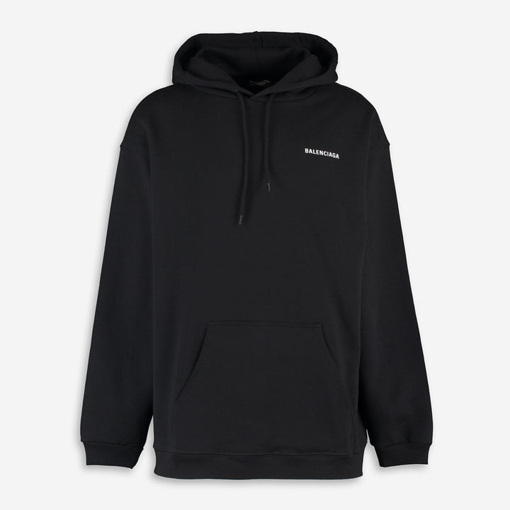 BALENCIAGA  Black Logo Hoodie Veronique Luxury Collections