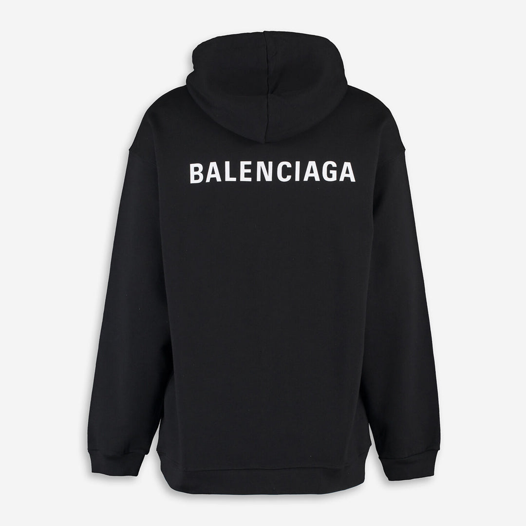 BALENCIAGA  Black Logo Hoodie Veronique Luxury Collections