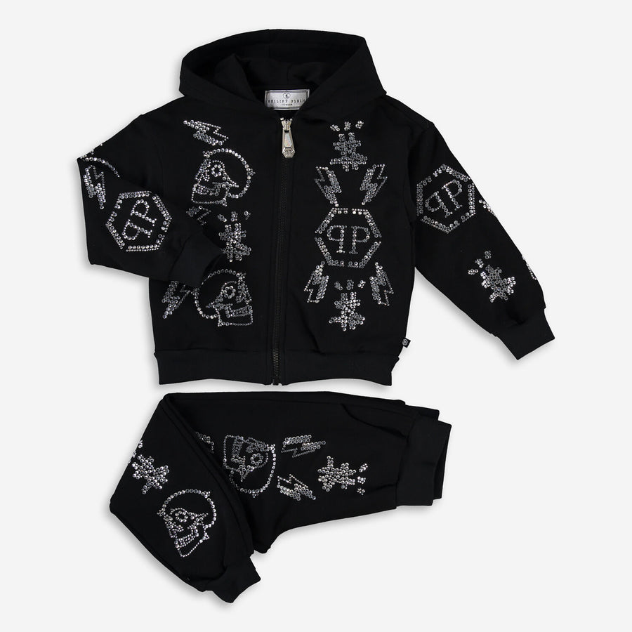 PHILIPP PLEIN  Black Diamante Tracksuit Veronique Luxury Collections