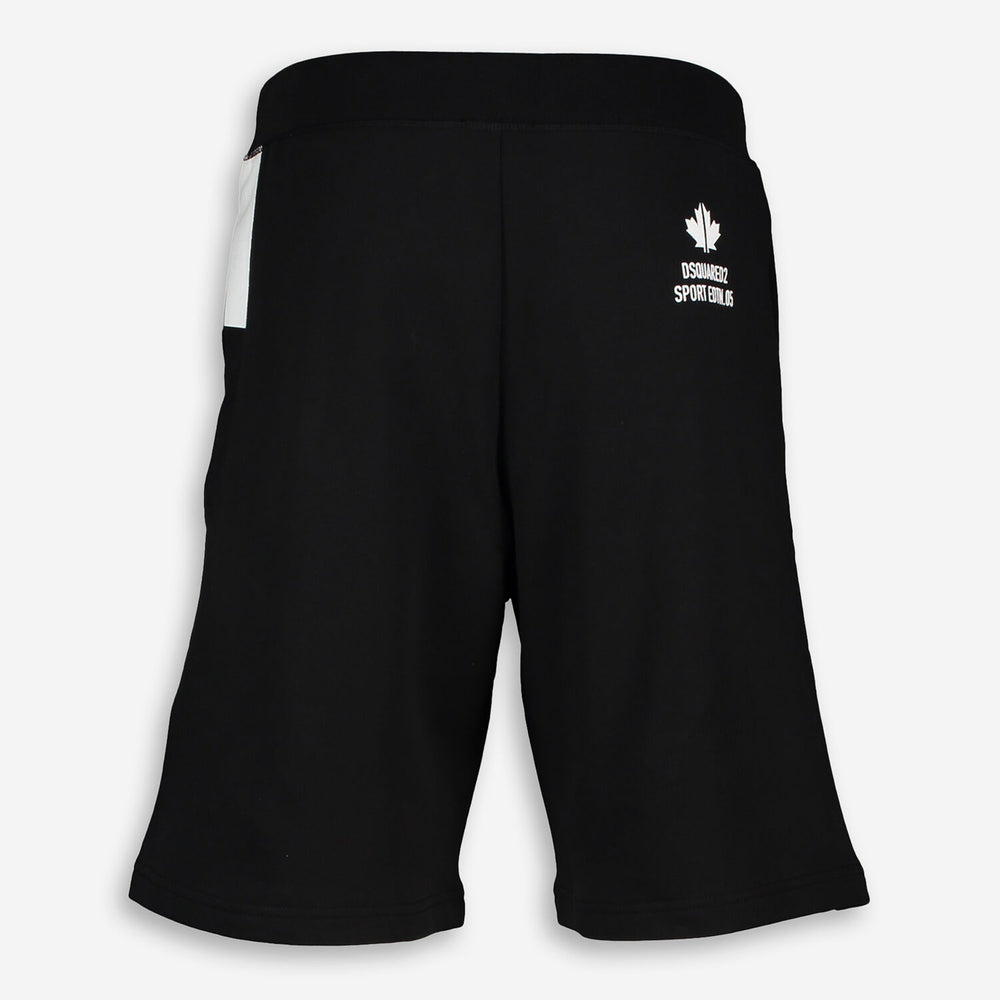 DSQUARED2  Black & White Drawstring Shorts Veronique Luxury Collections