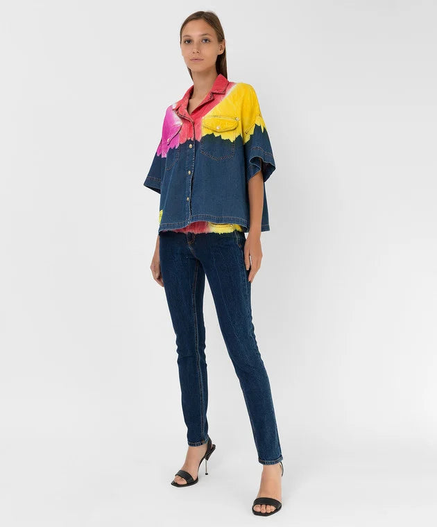 VERSACE JEANS COUTURE VERSACE JEANS COUTURE MULTICOLOUR TIE-DYE SHIRT Veronique Luxury Collections