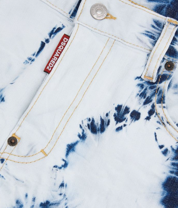DSQUARED2 Blue & White Tie Dye Cool Guy Jeans Veronique Luxury Collections