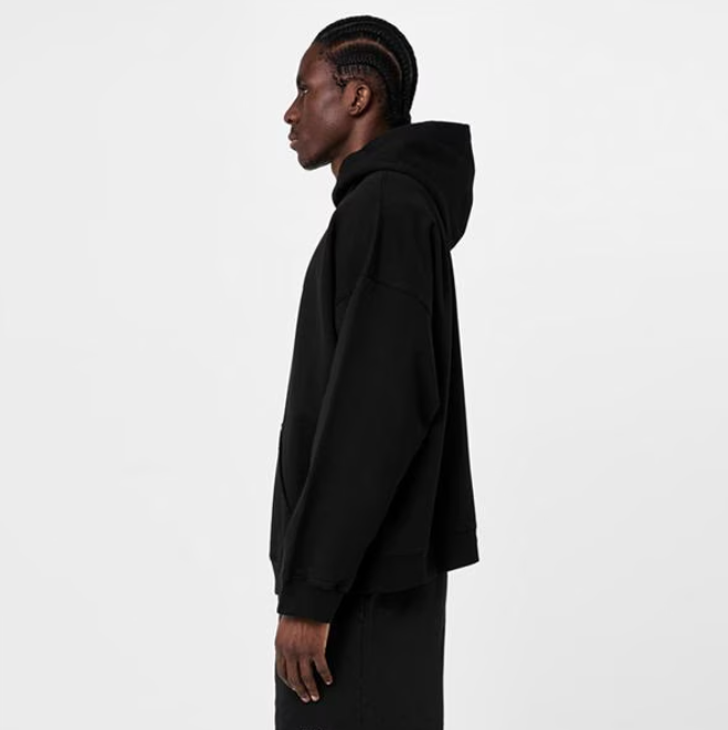 BALENCIAGA  Black Reverse Logo Hoodie Veronique Luxury Collections