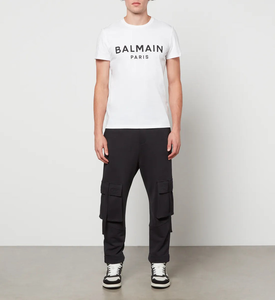 BALMAIN White Logo T Shirt Veronique Luxury Collections