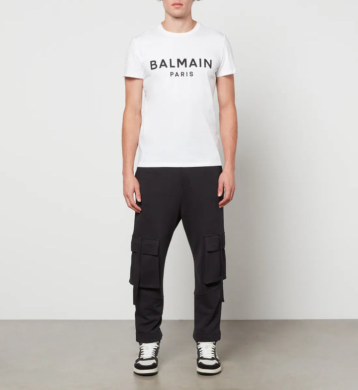 BALMAIN White Logo T Shirt Veronique Luxury Collections