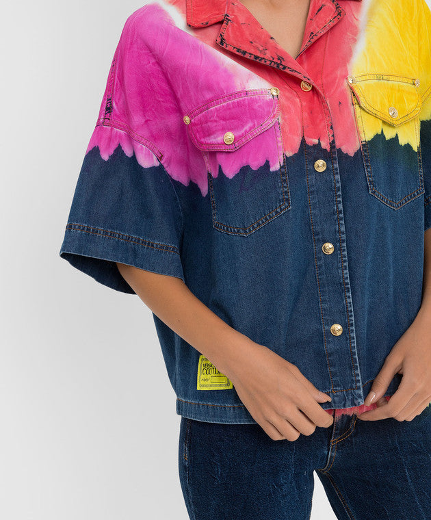 VERSACE JEANS COUTURE VERSACE JEANS COUTURE MULTICOLOUR TIE-DYE SHIRT Veronique Luxury Collections