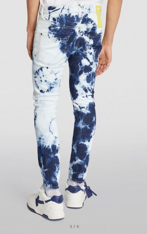 DSQUARED2 Blue & White Tie Dye Cool Guy Jeans Veronique Luxury Collections