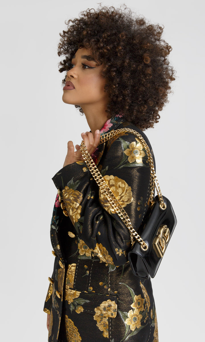 DOLCE & GABBANA  Black & Gold Double Breast Blazer Veronique Luxury Collections