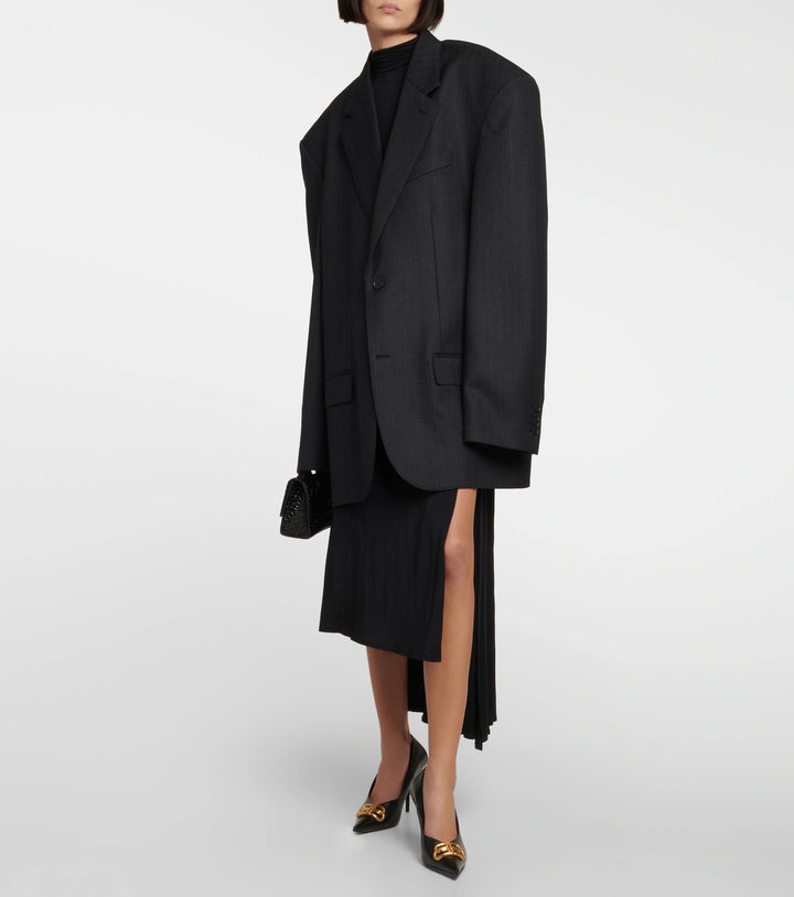 BALENCIAGA  Black Leather Double B Heels Veronique Luxury Collections