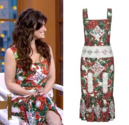 DOLCE & GABBANA  Red & Green Floral Midi Dress Veronique Luxury Collections