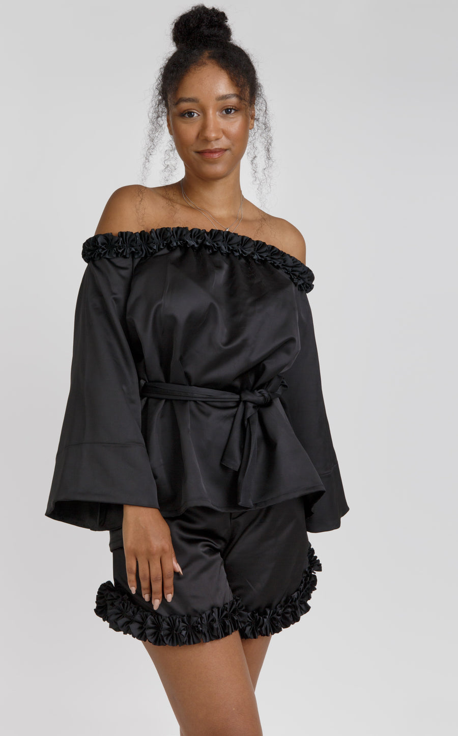 Jour/Né Ruffle Off Shoulder Blouse Veronique Luxury Collections