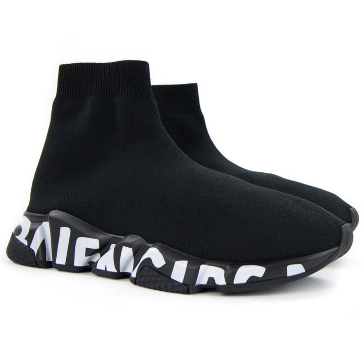 BALENCIAGA  Black Speed Graffiti Trainers Veronique Luxury Collections